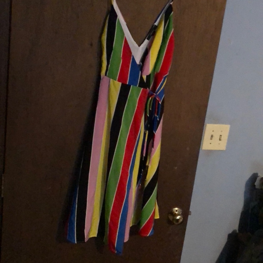 Colorful wrap dress